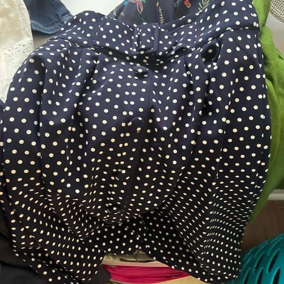 Modcloth Belted Polka Dot Button Front Skirt - Picture 4 of 4